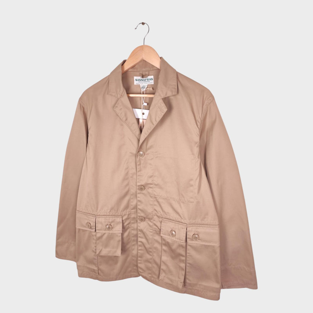 SASSAFRAS Men's Made in Japan Cotton Gabardine B.D.U. Leaf Chore Jacket