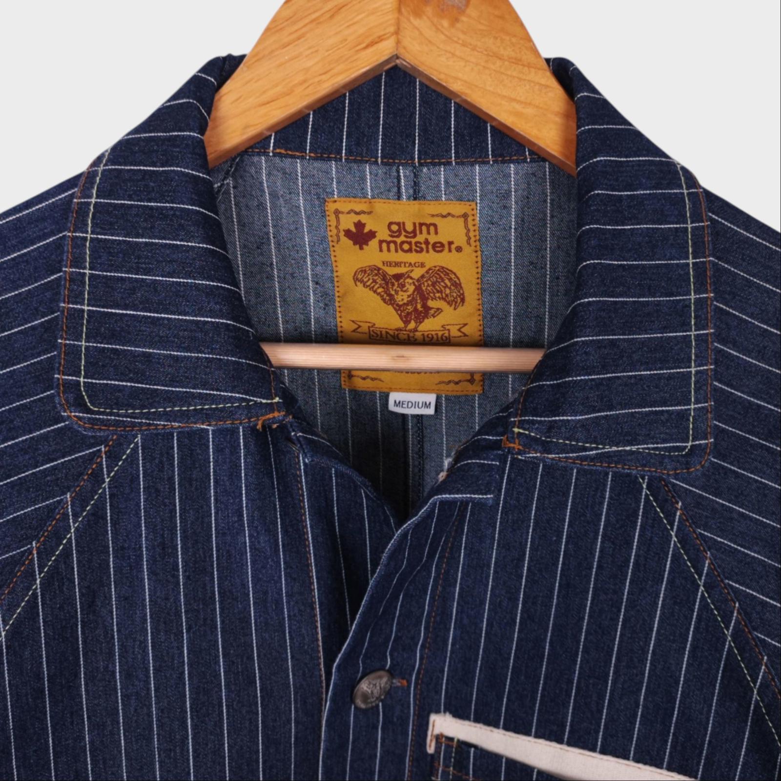 GYM MASTER Japan Men's Blue Wabash Denim Chore Jacket