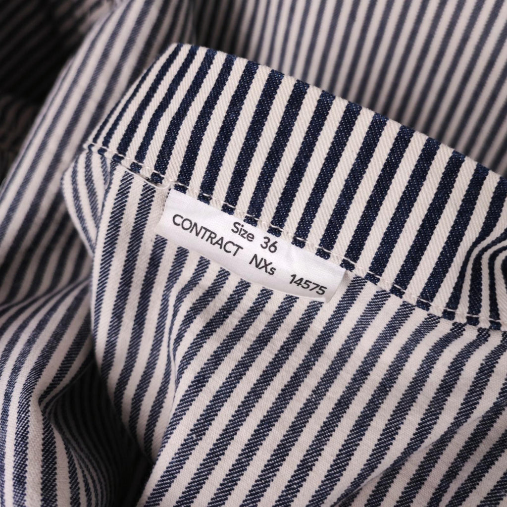 BUZZ RICKSON Men's Made in Japan WW2 USN Hickory Stripe Repro Shawl Collar Chore Jacket