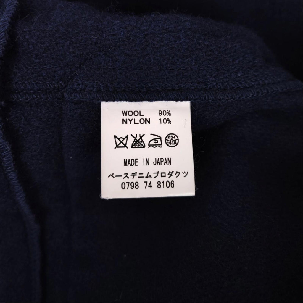 ORSLOW Men's Navy Blue Made in Japan Wool Hooded Duffle Vest