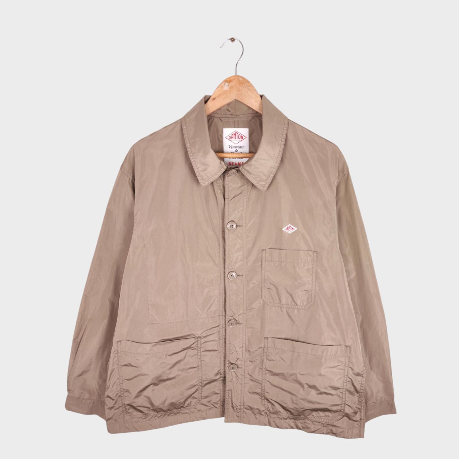 DANTON x BEAMS Men's Khaki Lightweight Chore Jacket