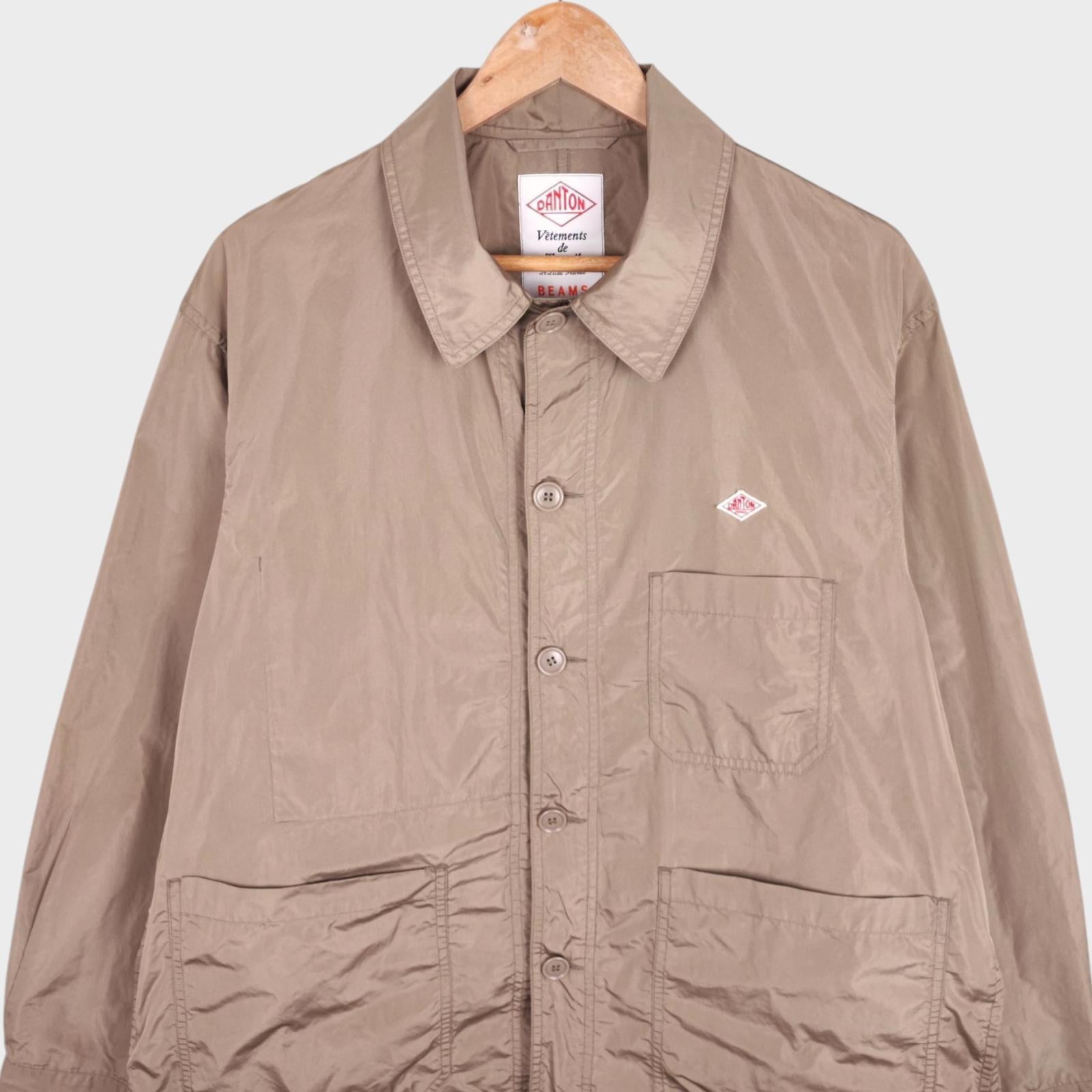 DANTON x BEAMS Men's Khaki Lightweight Chore Jacket