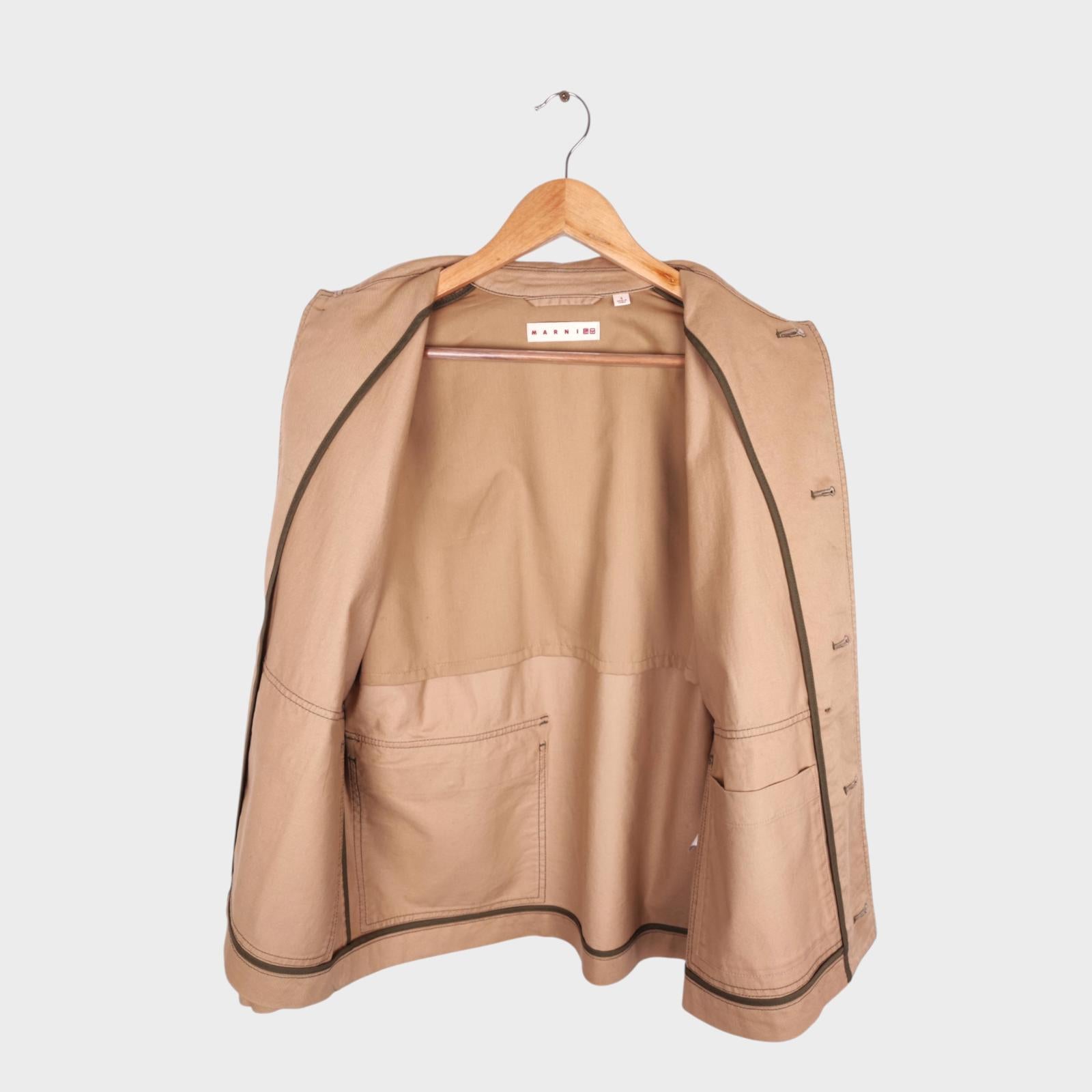 MARNI x UNIQLO Men's Beige Cotton Twill Chore Jacket