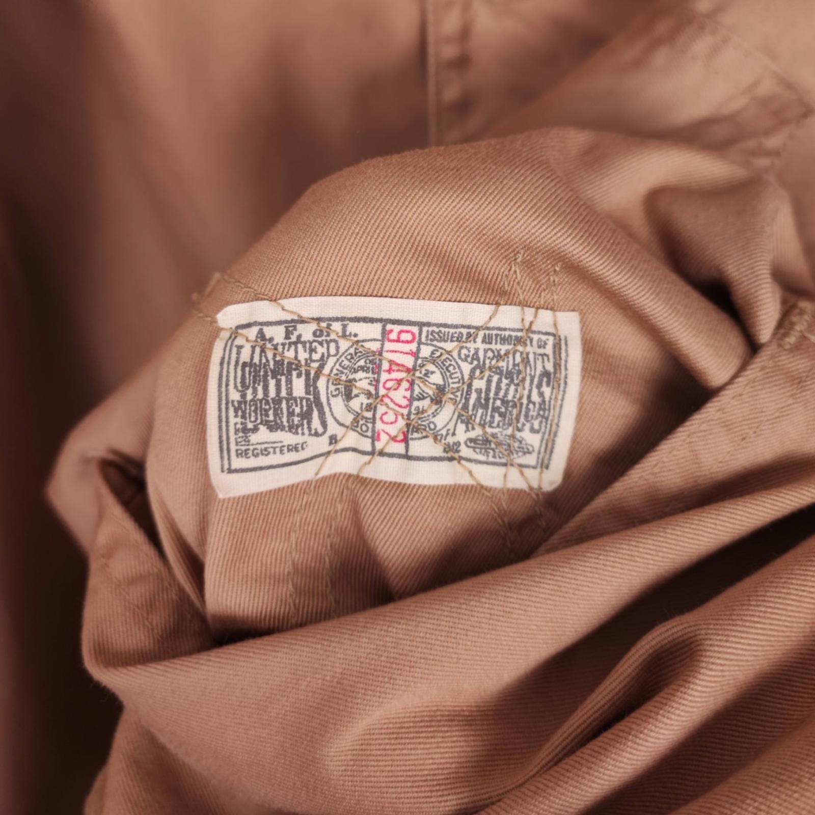 SUGAR CANE Men's Made in Japan Beige Cotton Twill Chore Jacket