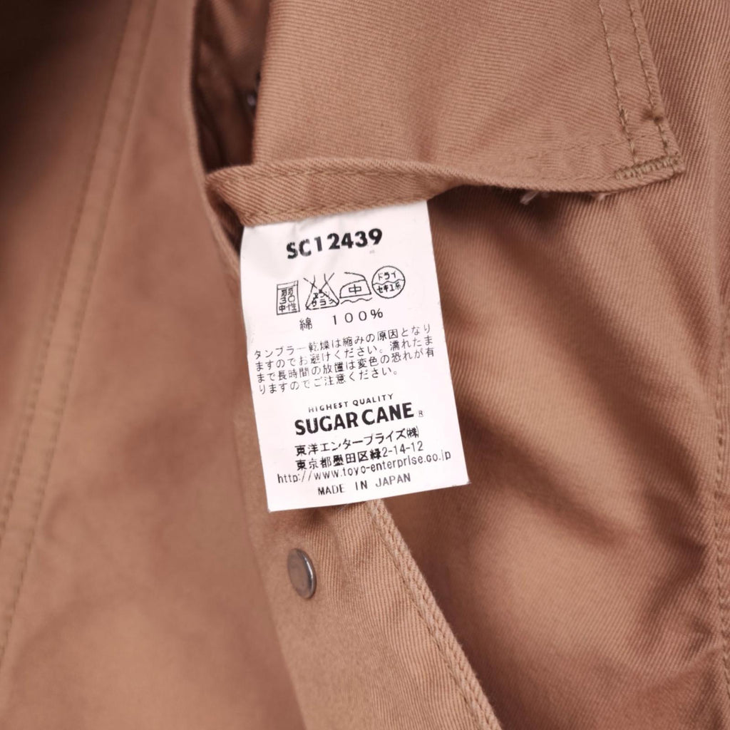 SUGAR CANE Men's Made in Japan Beige Cotton Twill Chore Jacket