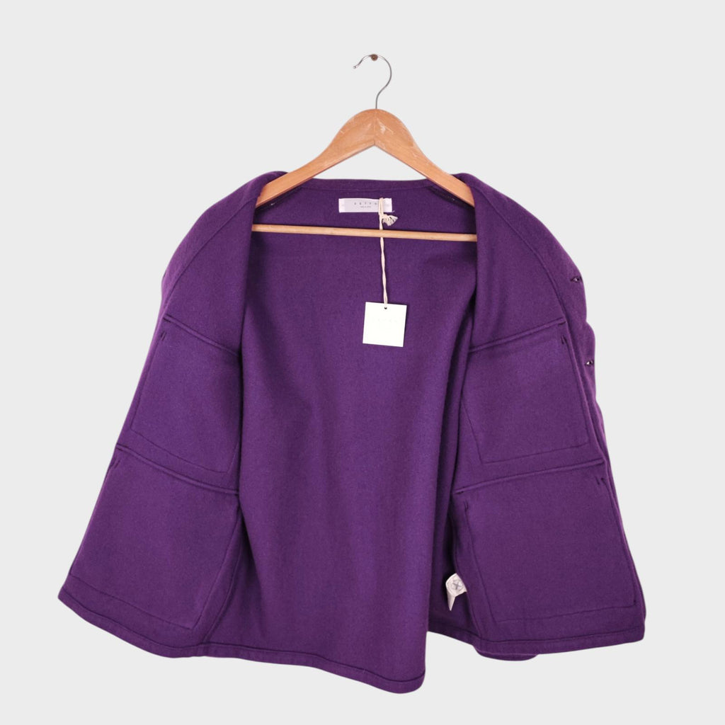 SETTO Men's Made in Japan Purple Wool Blend Field Jacket
