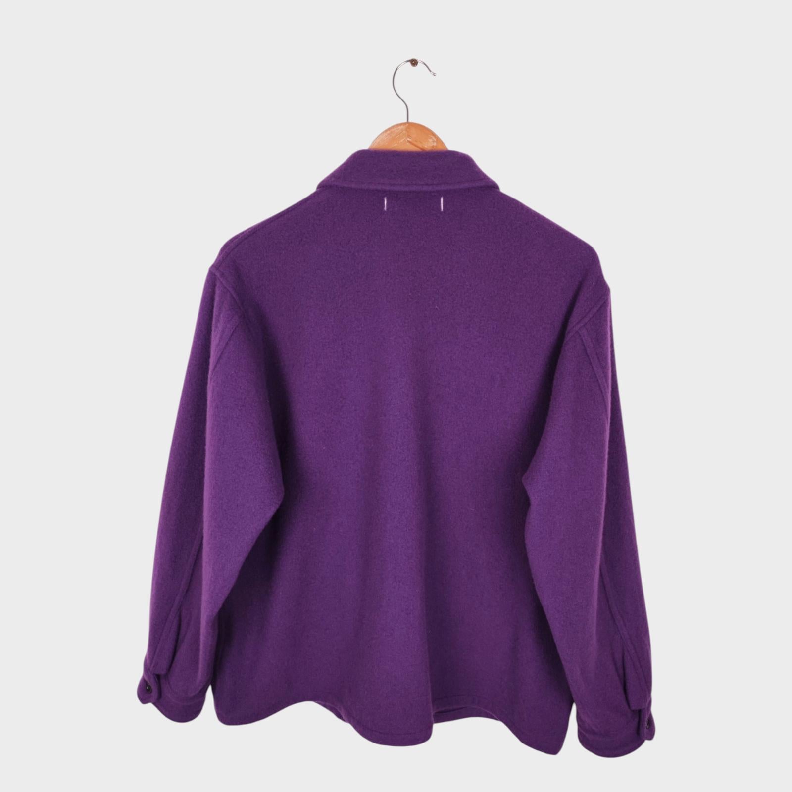 SETTO Men's Made in Japan Purple Wool Blend Field Jacket