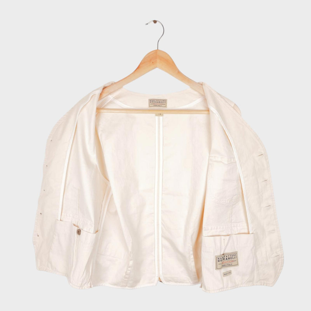 MANIFATTURA CECCARELLI Men's Cream Made in Italy Waistcoat