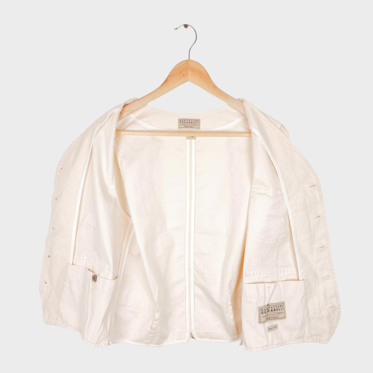 MANIFATTURA CECCARELLI Men's Cream Made in Italy Waistcoat