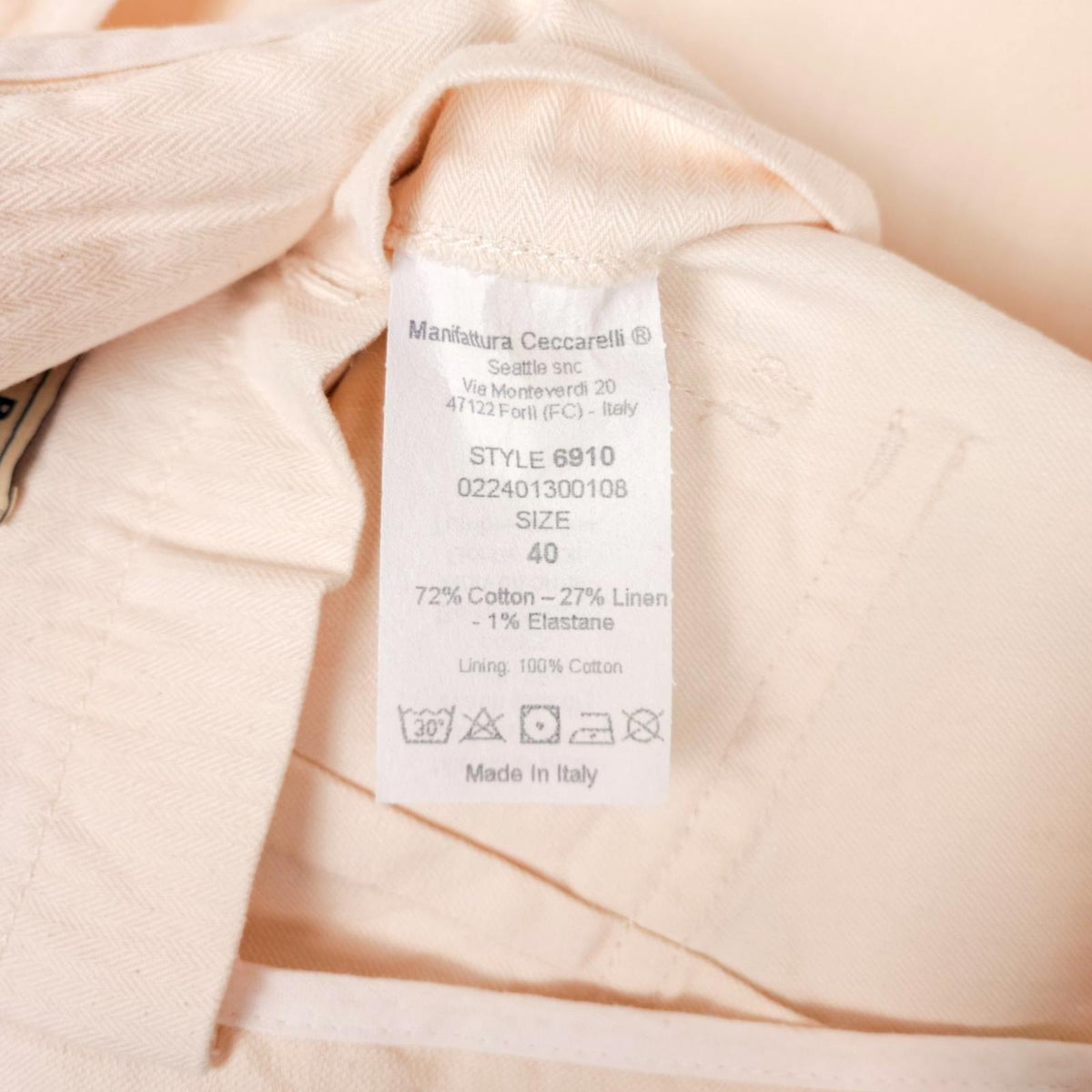 MANIFATTURA CECCARELLI Men's Cream Made in Italy Waistcoat