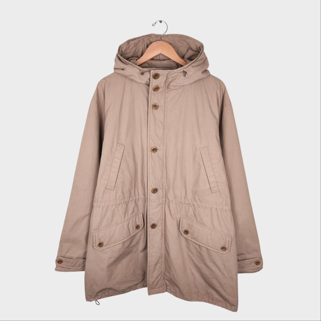 MHL MARGARET HOWELL Men's Beige Down Lined Parka Jacket