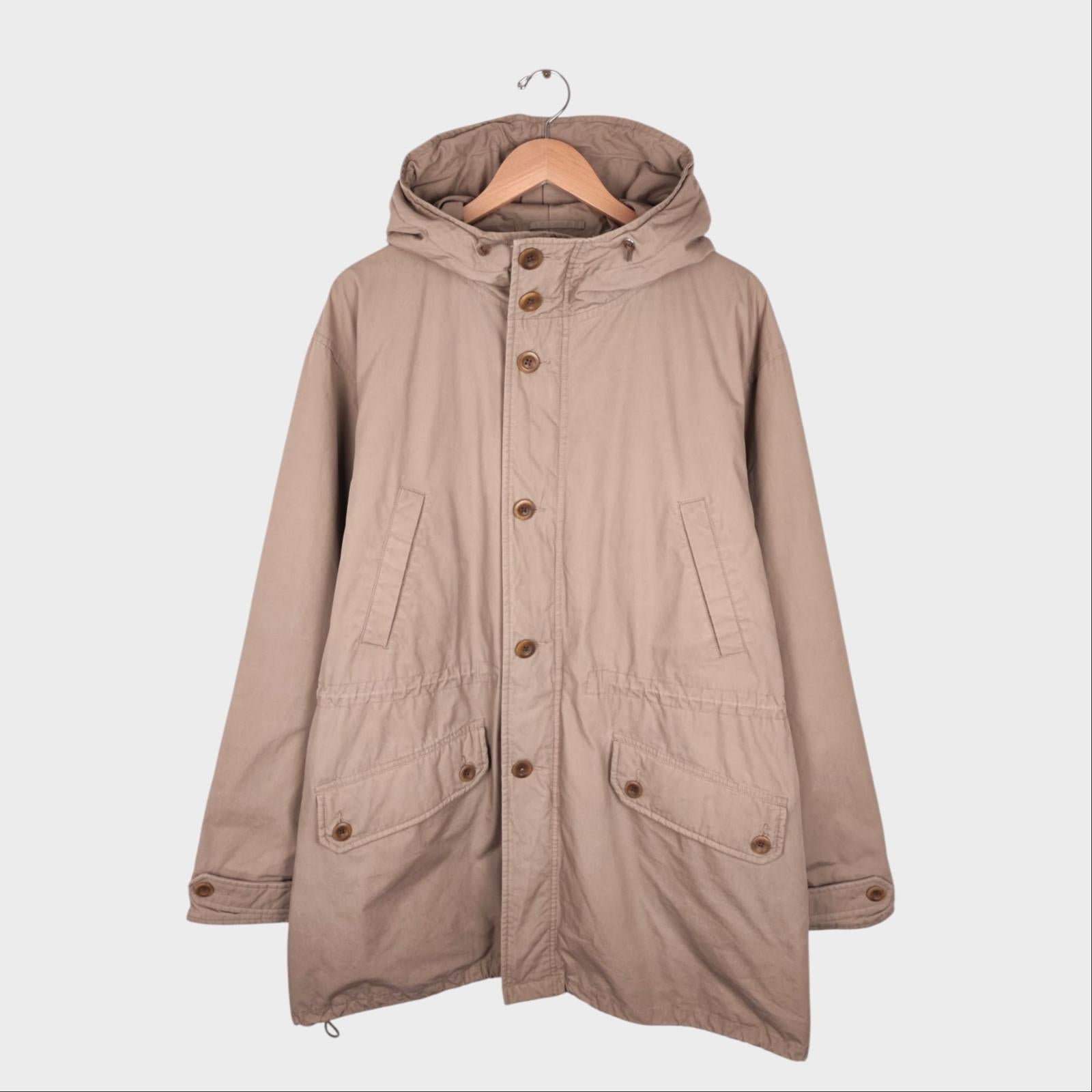 MHL MARGARET HOWELL Men's Beige Down Lined Parka Jacket