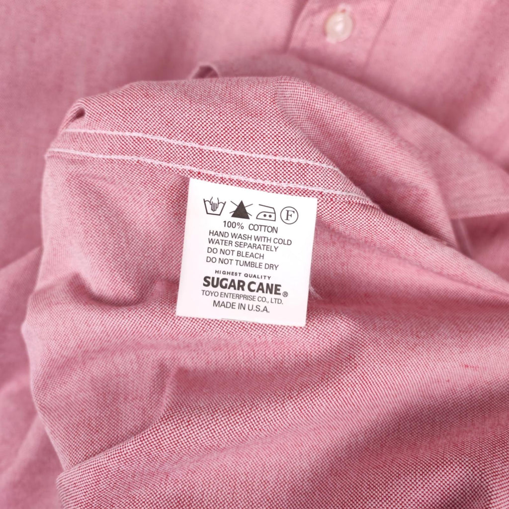 SUGAR CANE Men's Made in USA Pink Button Down Shirt