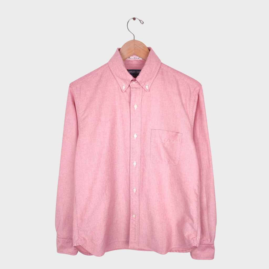 SUGAR CANE Men's Made in USA Pink Button Down Shirt