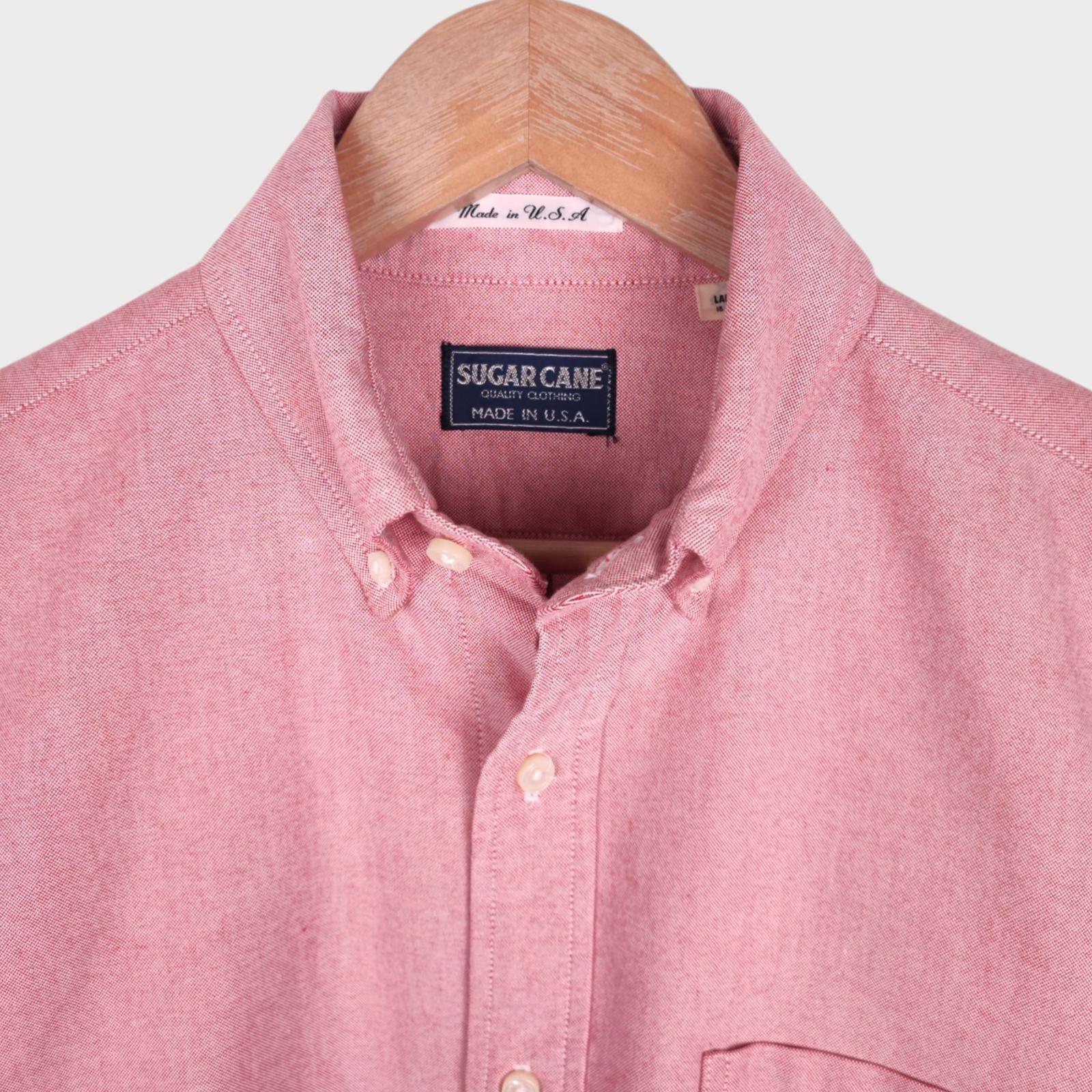 SUGAR CANE Men's Made in USA Pink Button Down Shirt