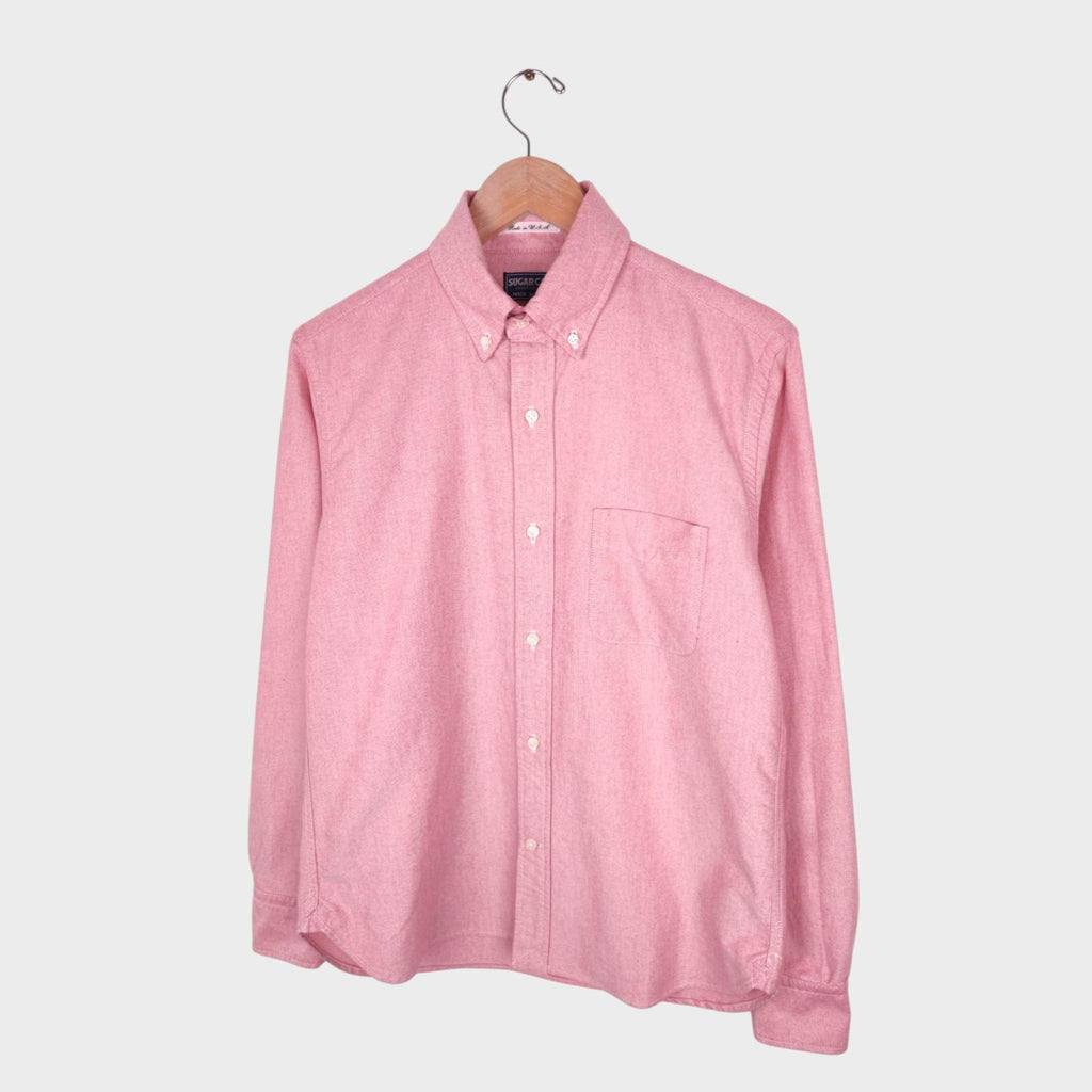 SUGAR CANE Men's Made in USA Pink Button Down Shirt