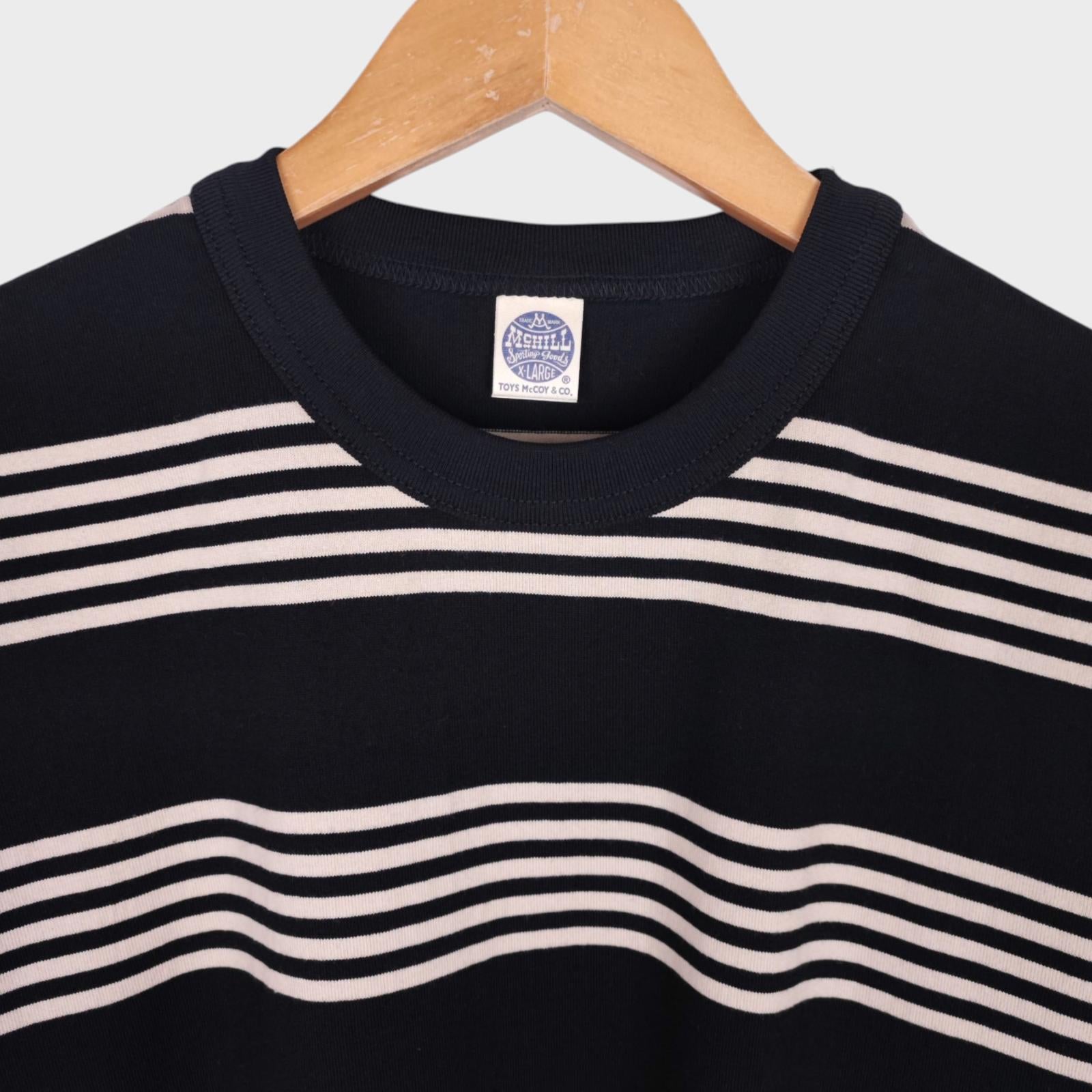 TOYS MCCOY McHill Sportswear Men's Made in Japan Steve McQueen Striped T-Shirt