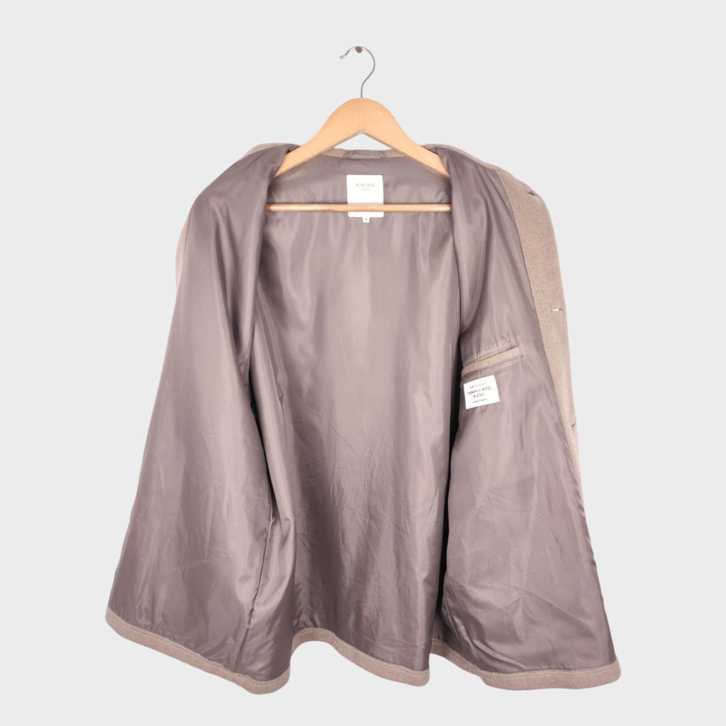 BEAMS B:MING Men's Cream Tasmania Wool Blend Chore Jacket