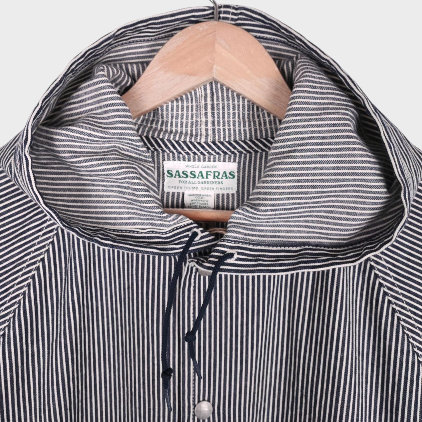 SASSAFRAS Men's Made in Japan Hickory Stripe Gardener Bud Breaker Jacket