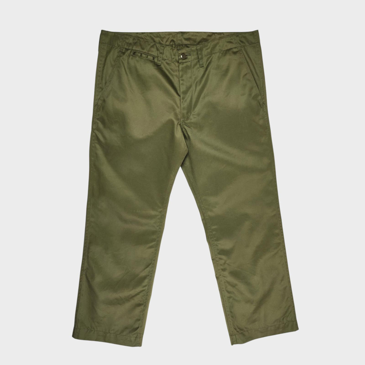 STUDIO D'ARTISAN Men's Green Made in Japan 1874 Sateen Chino Trousers