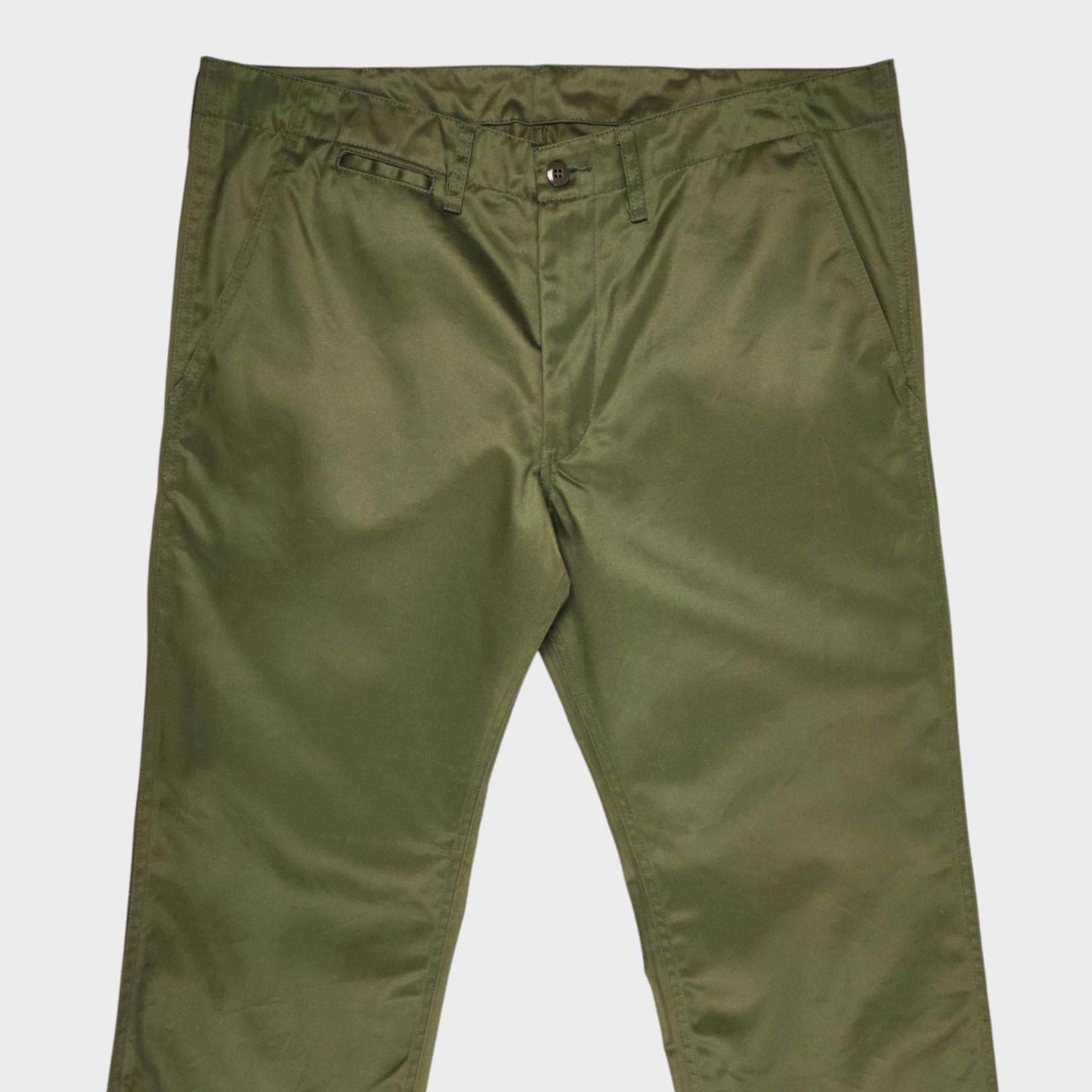 STUDIO D'ARTISAN Men's Green Made in Japan 1874 Sateen Chino Trousers