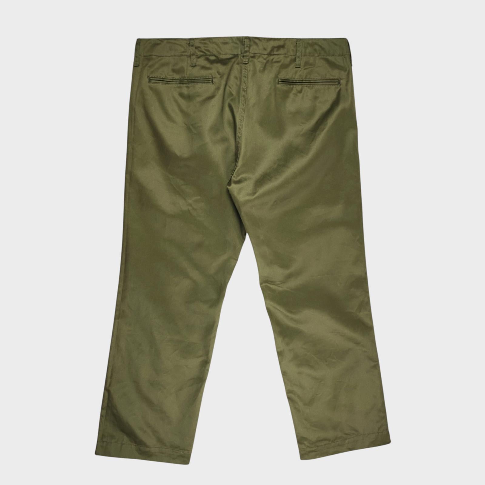 STUDIO D'ARTISAN Men's Green Made in Japan 1874 Sateen Chino Trousers