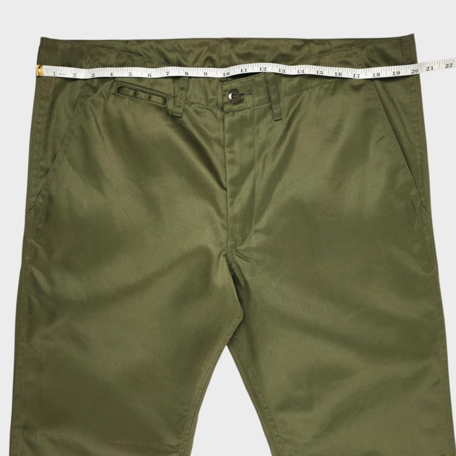 STUDIO D'ARTISAN Men's Green Made in Japan 1874 Sateen Chino Trousers