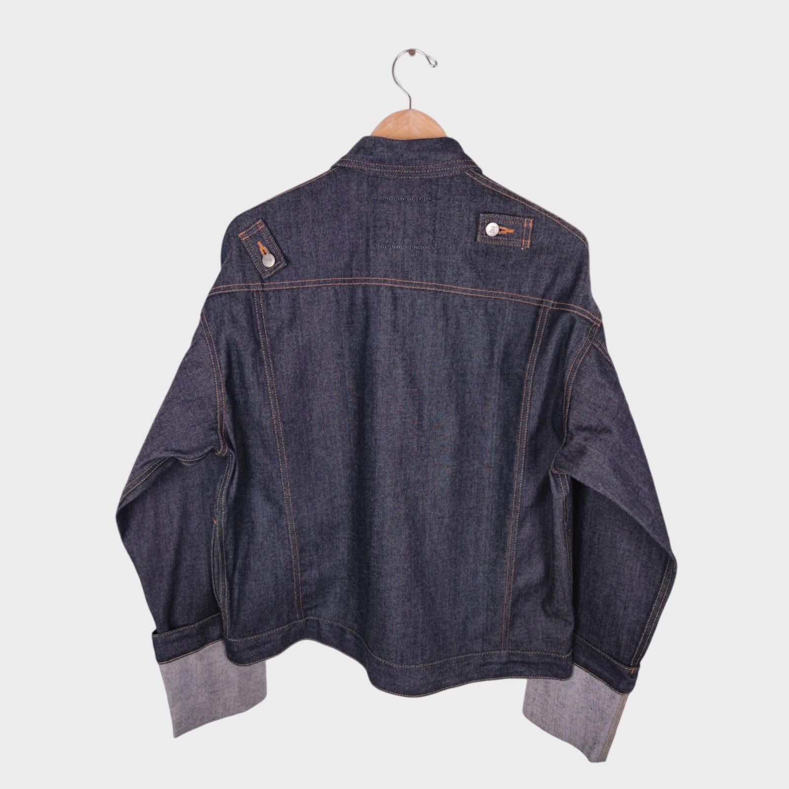 ANREALAGE Men's Blue Selvedge Denim Made in Japan Deconstructed Jacket