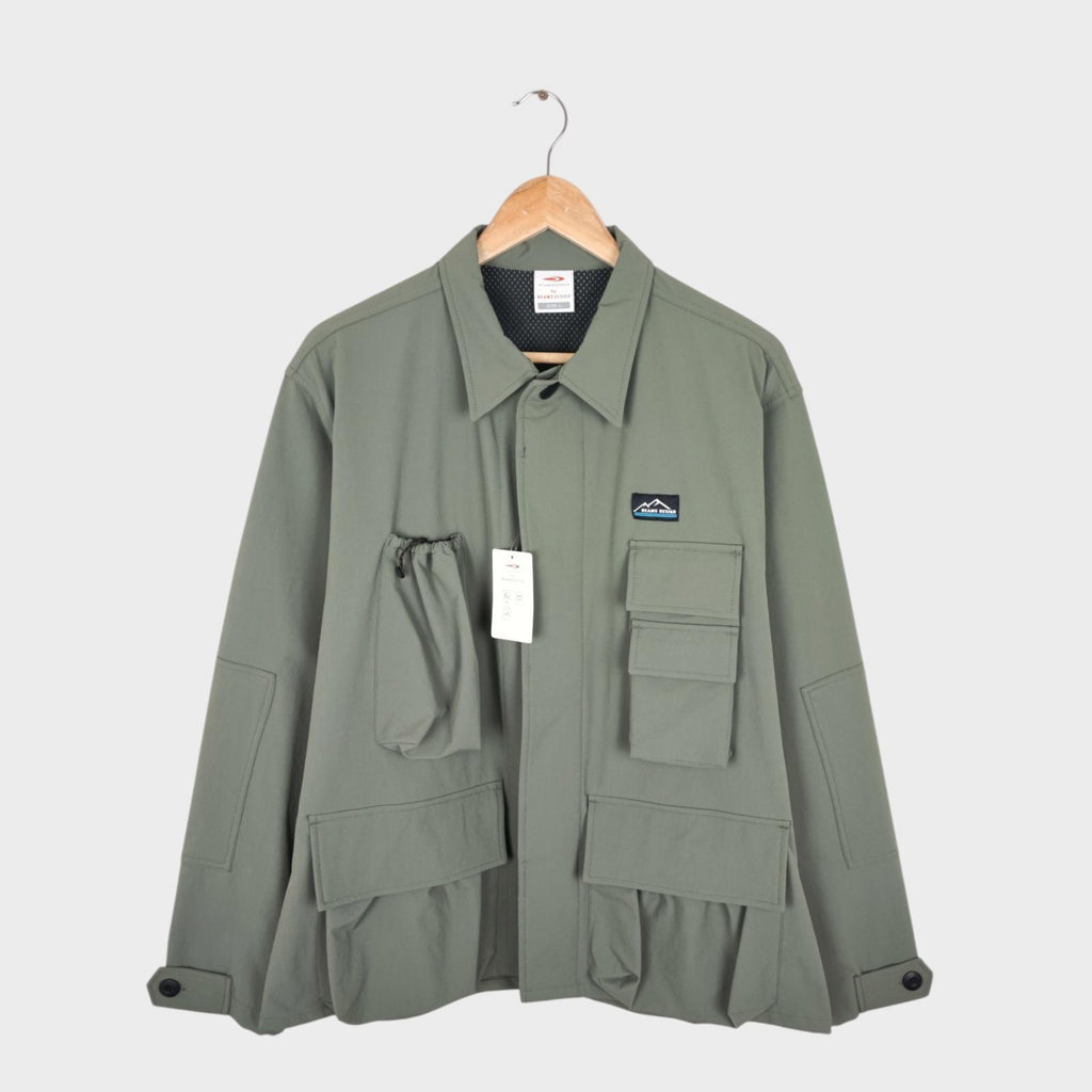 BEAMS x TIGORA Men's Green Water Repellent Utility Jacket