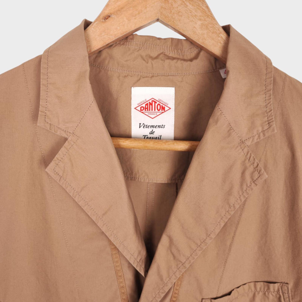DANTON Men's Made in Japan Beige Lightweight Cotton Chore Jacket