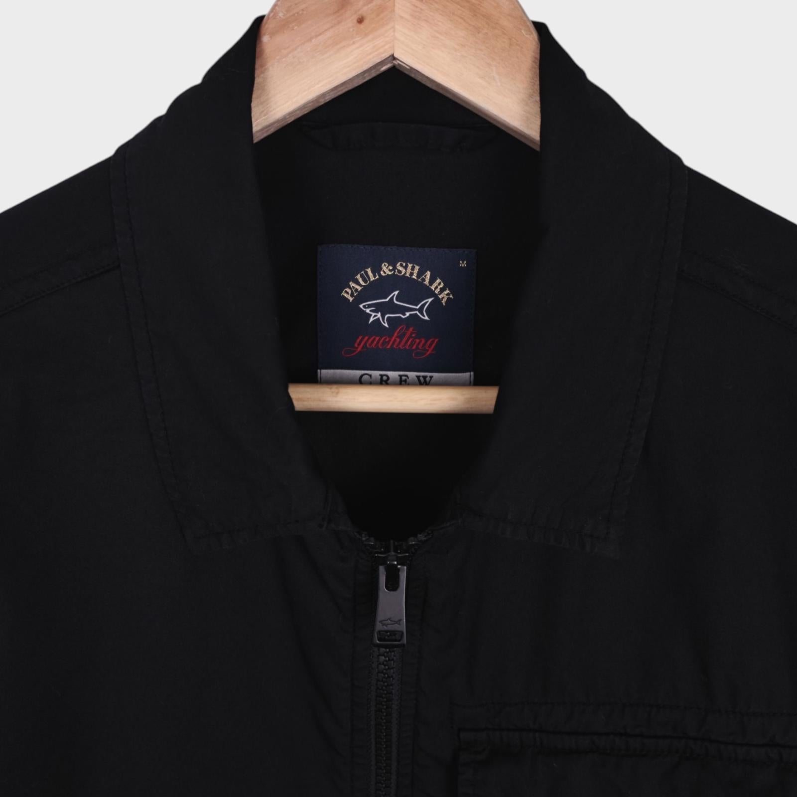 PAUL & SHARK Men's Black Cotton Overshirt Jacket