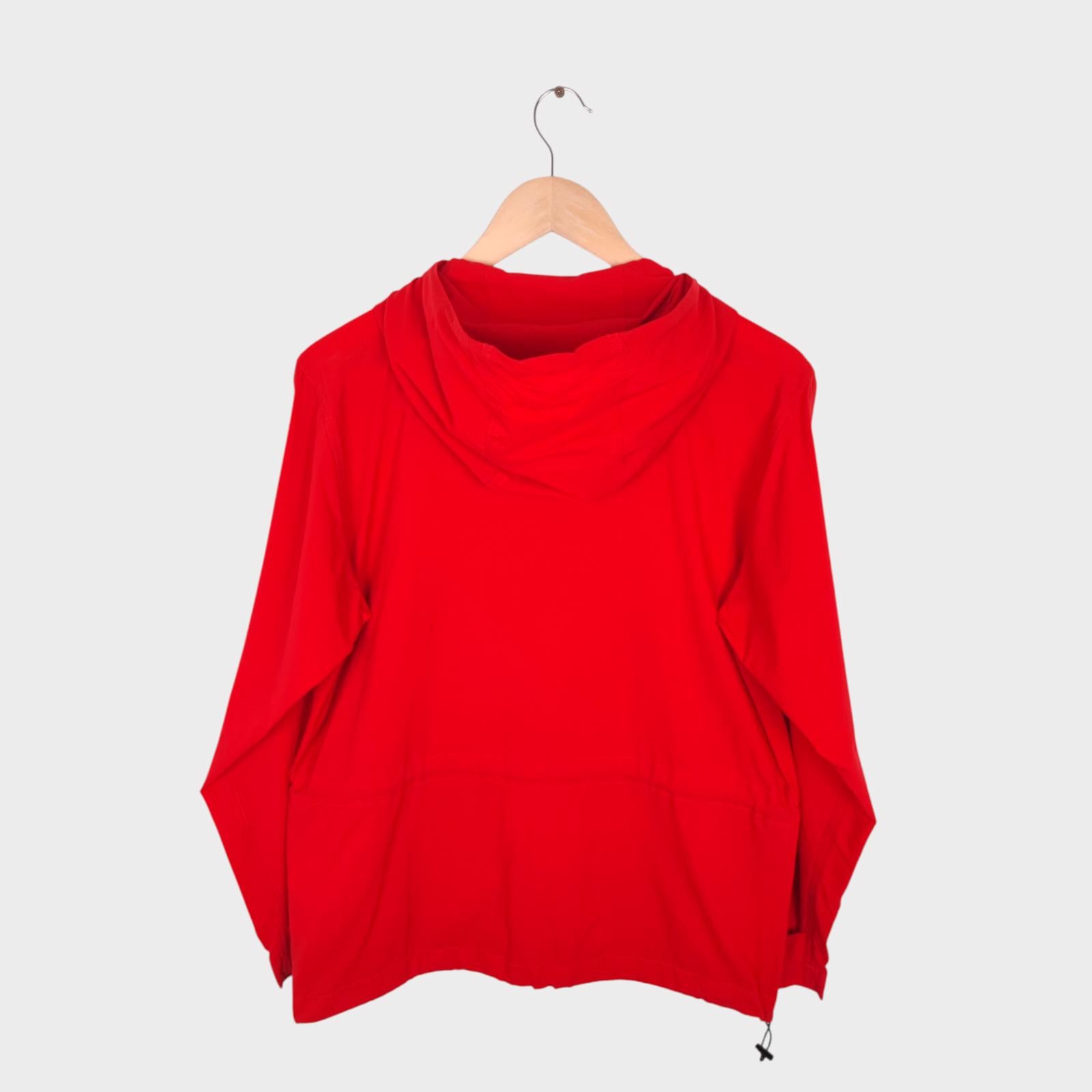 BEAMS Men's Red Pertex 100% Nylon Popover Smock Anorak Jacket