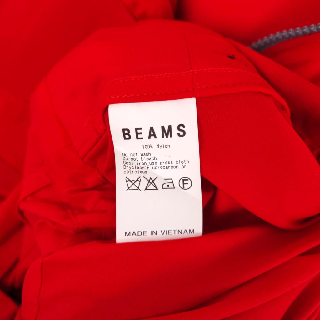 BEAMS Men's Red Pertex 100% Nylon Popover Smock Anorak Jacket