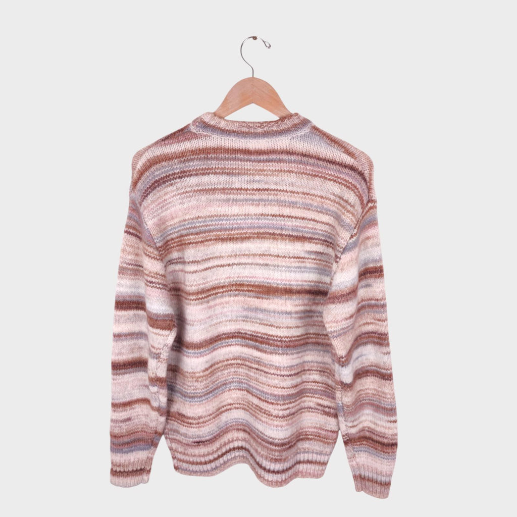 BEAMS B:Ming Men's Pastel Striped Wool Blend Jumper