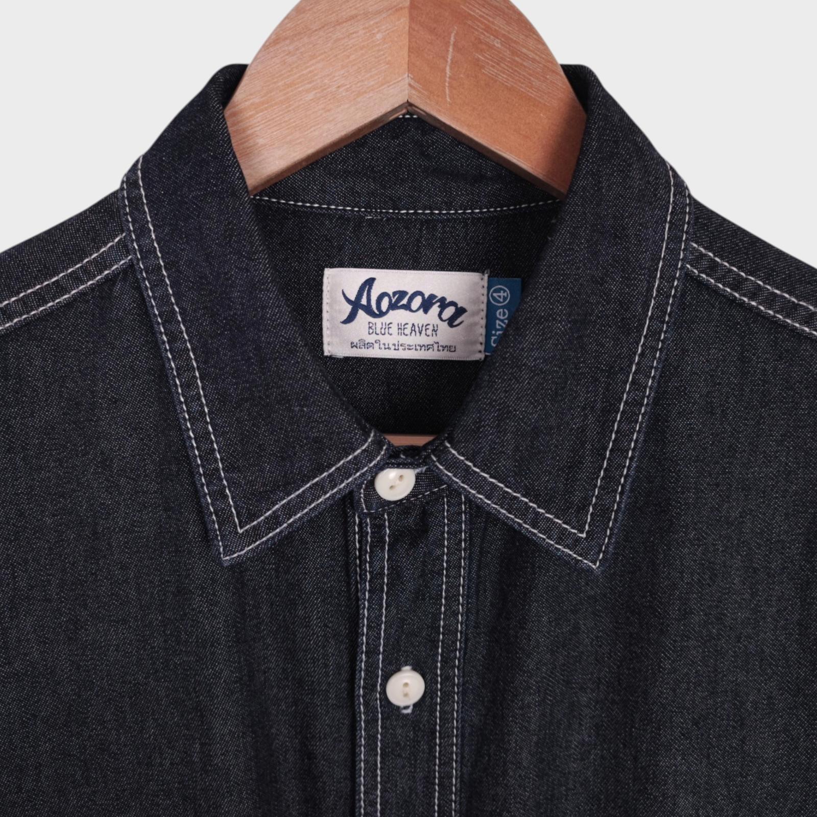 AOZORA BLUE HEAVEN Japan Men's Dark Blue Oversized Utility Denim Jacket