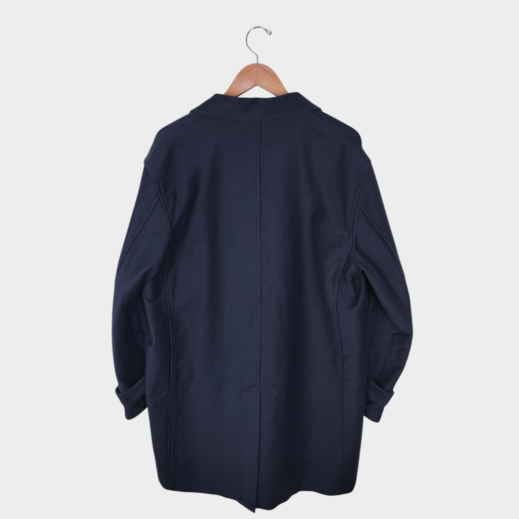 SUGAR CANE Men's Made in Japan Navy Heavyweight Moleskin Chore Coat Jacket