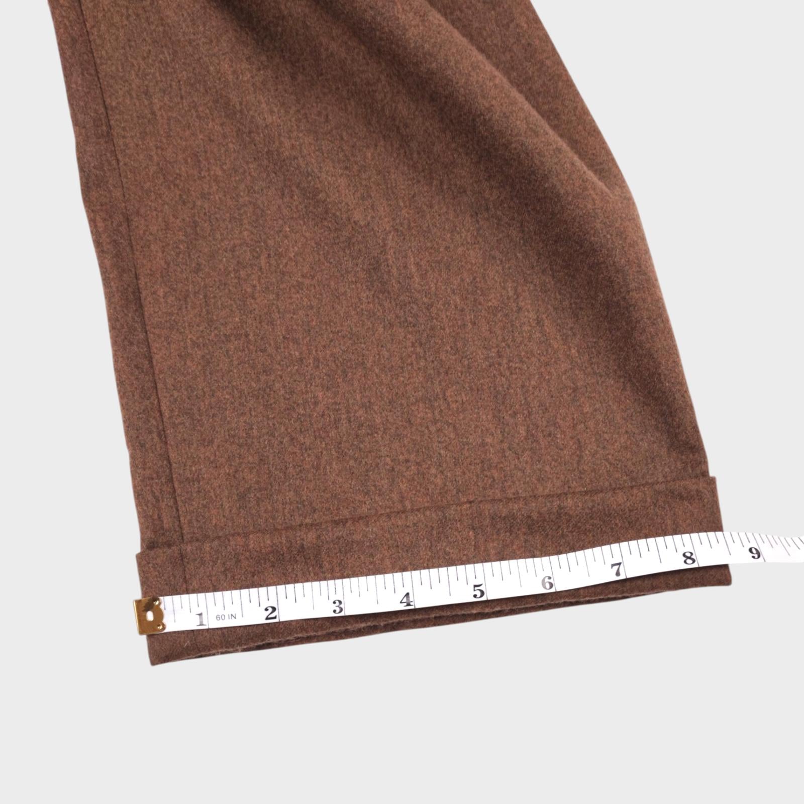 MARGARET HOWELL Women's Brown Made in Italy Wool Cashmere Trousers