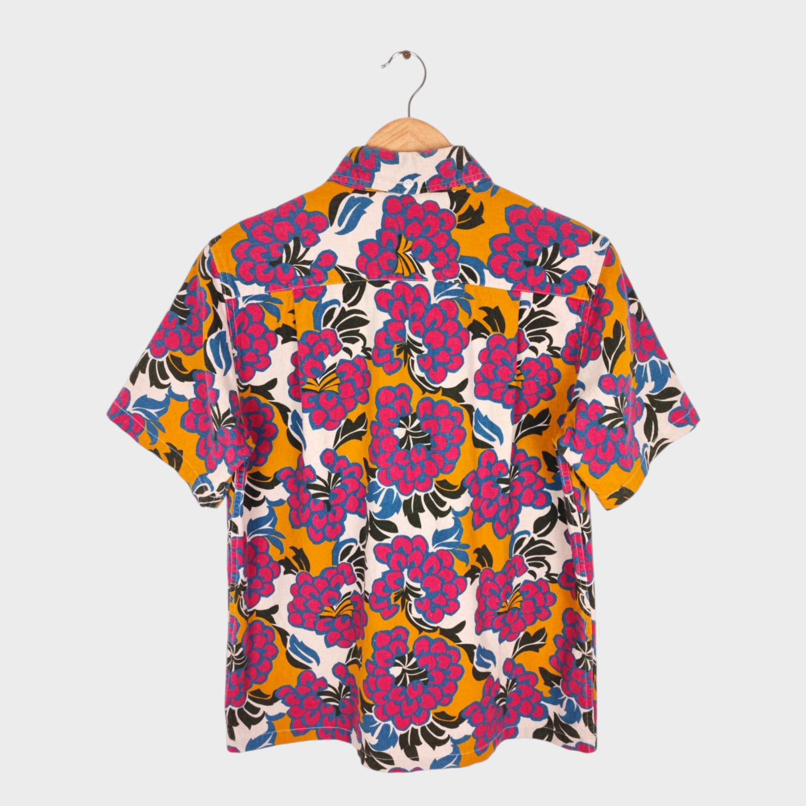 JELADO Starry Gate Men's Made in Japan Floral Print Linen Cotton Blend Shirt