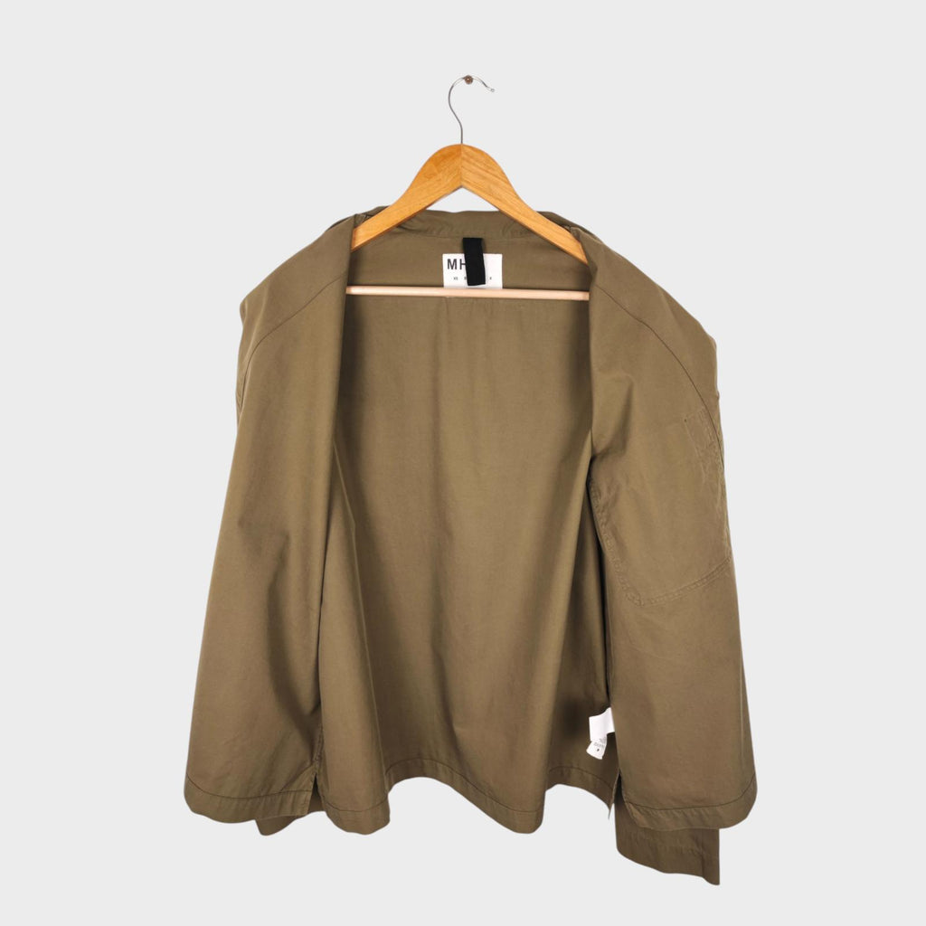 MHL MARGARET HOWELL Men's Khaki Green Relaxed Fit Overshirt Jacket