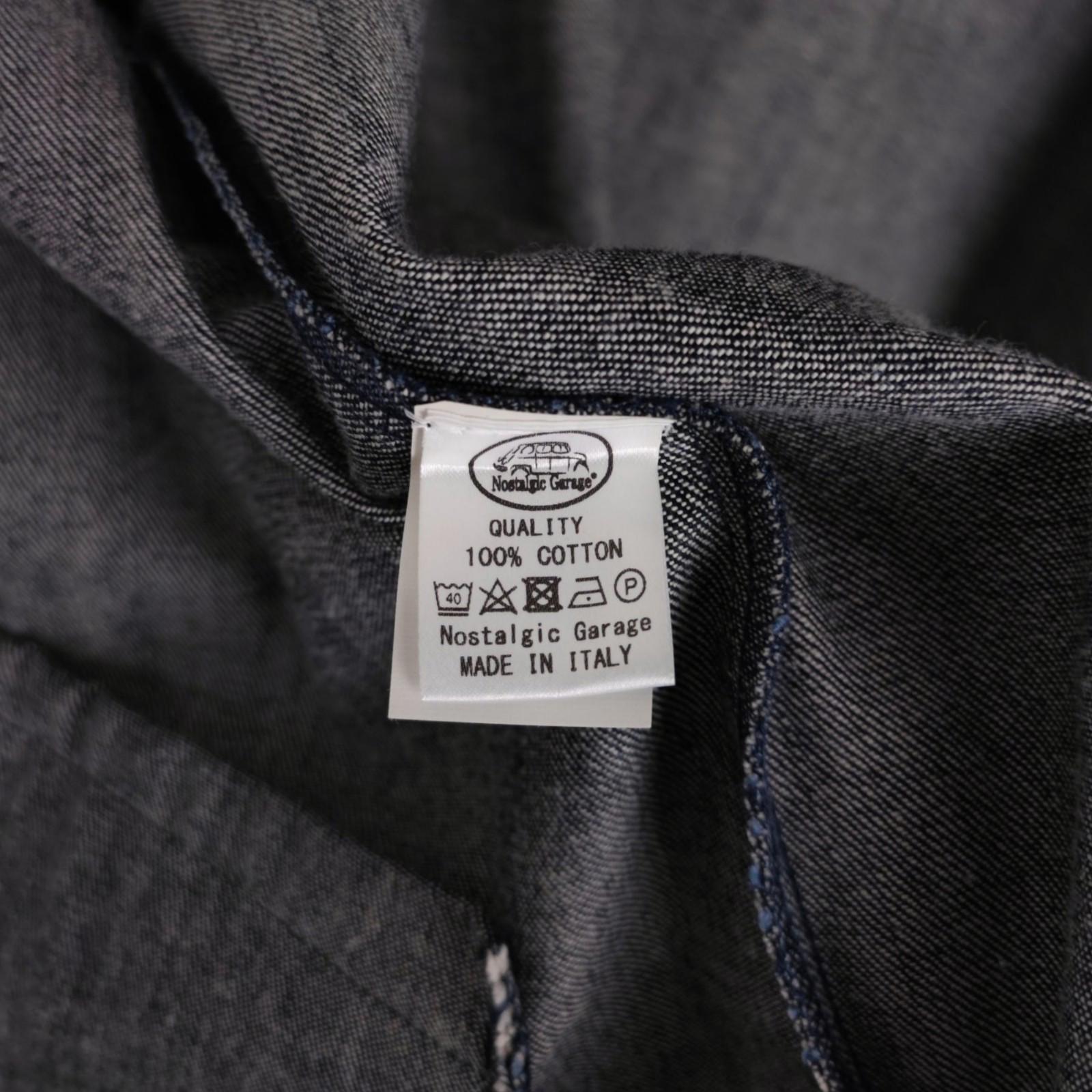 NOSTALGIC GARAGE Men's Blue Made in Italy Denim Chore Jacket