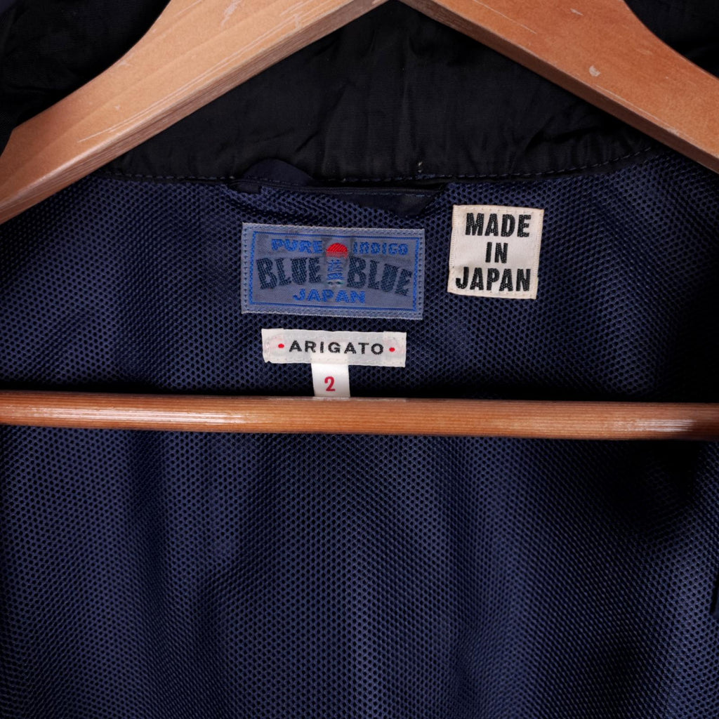 BLUE BLUE JAPAN Men's Made in Japan Indigo Blue Nylon Cape Coat
