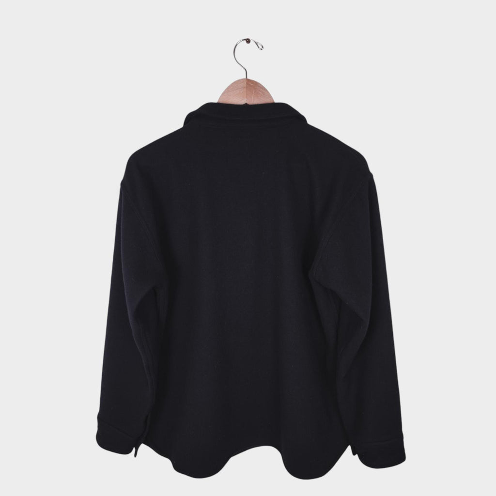 MOUNTAIN RESEARCH Men's Black Made in Japan Wool Blend Pullover Timber Overshirt