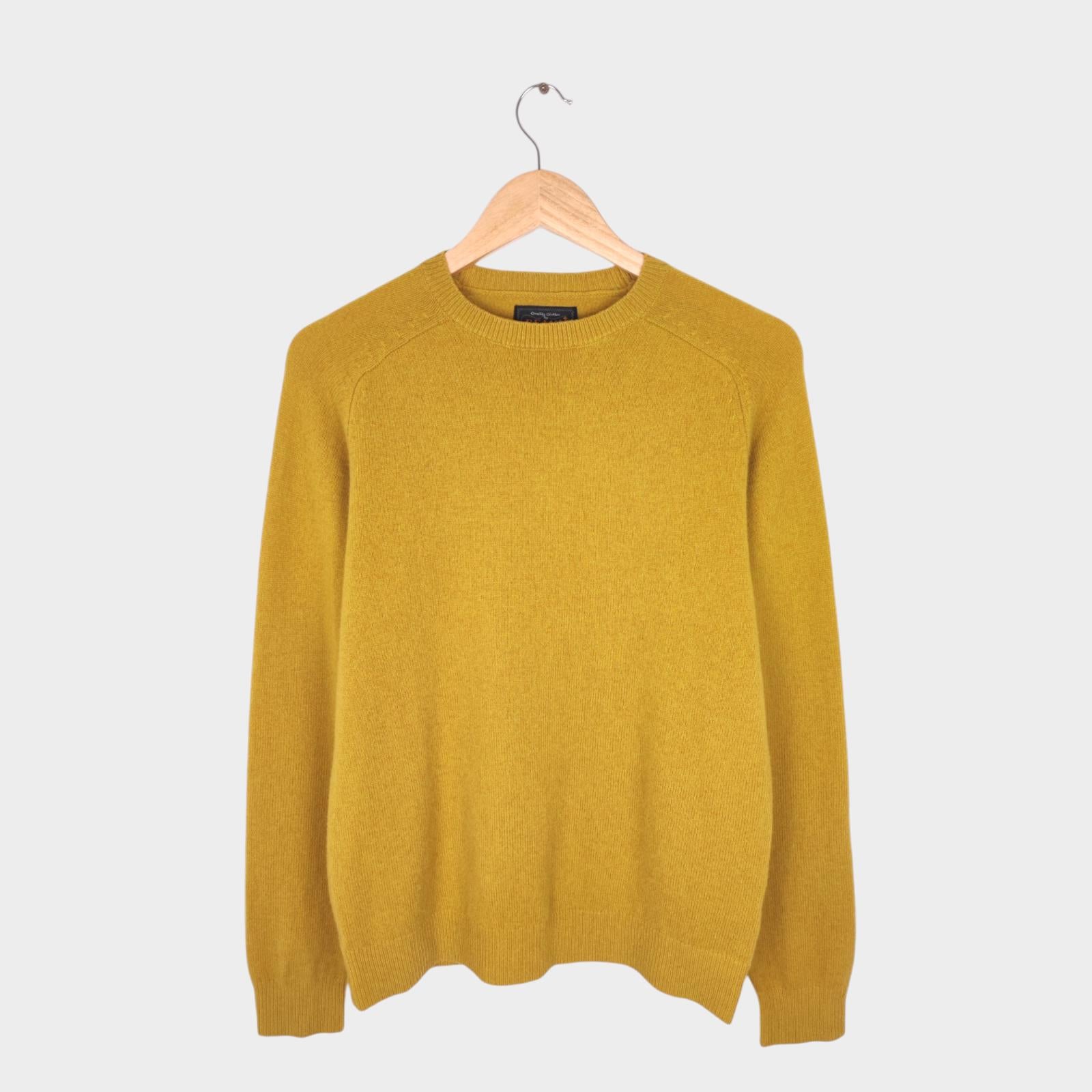 BEAMS PLUS Men's Yellow 100% Wool Jumper