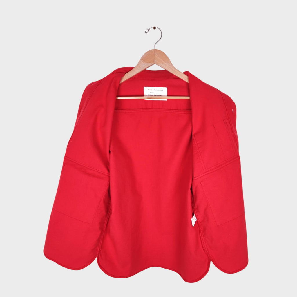 MOUNTAIN RESEARCH Men's Red Made in Japan Heavyweight Brushed Cotton CPO Jacket