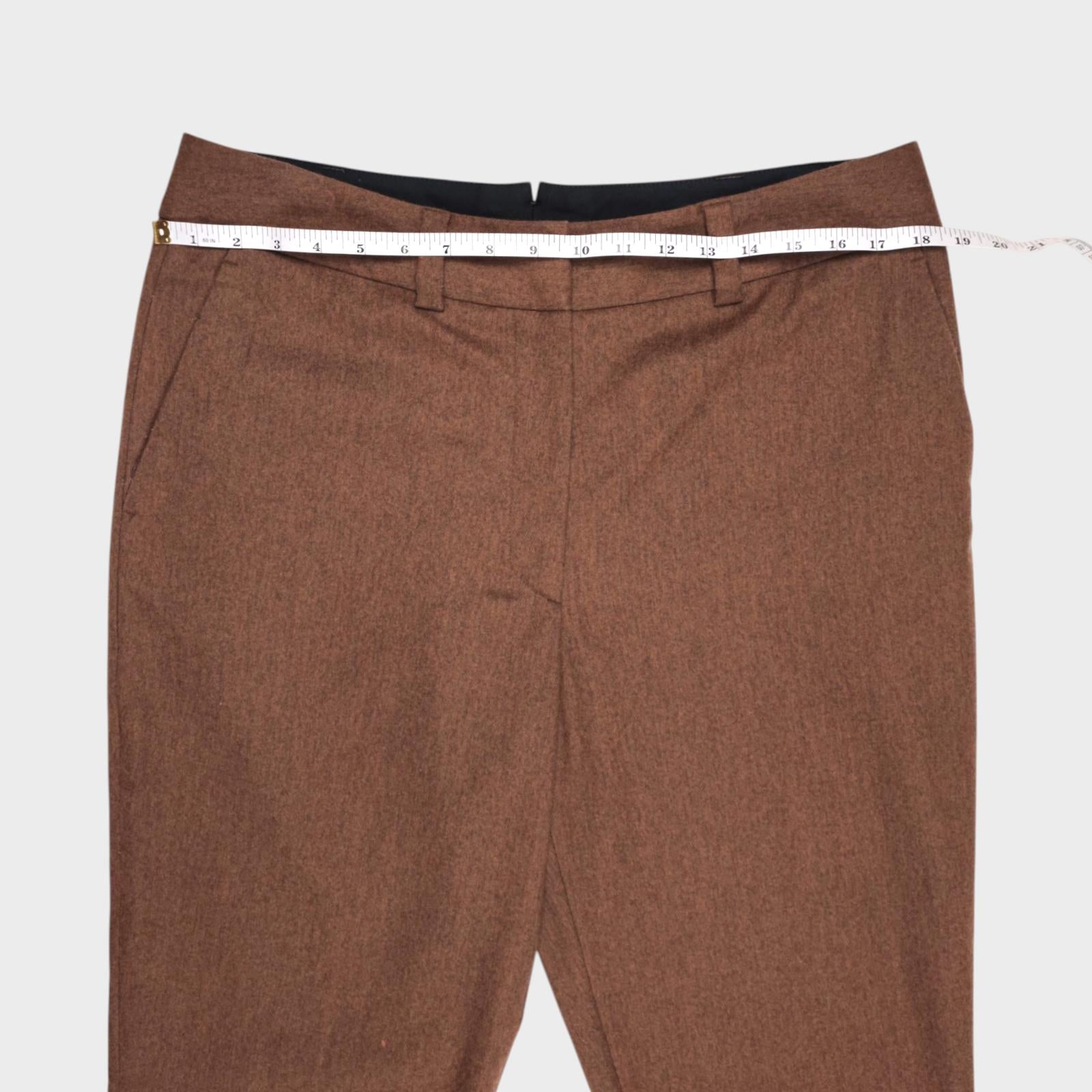 MARGARET HOWELL Women's Brown Made in Italy Wool Cashmere Trousers