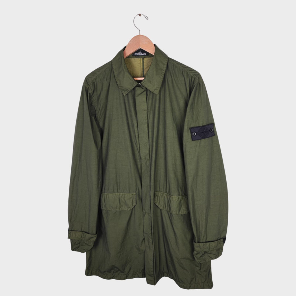 STONE ISLAND SHADOW PROJECT Men's Green Naslan Light Watro Mac Coat Jacket