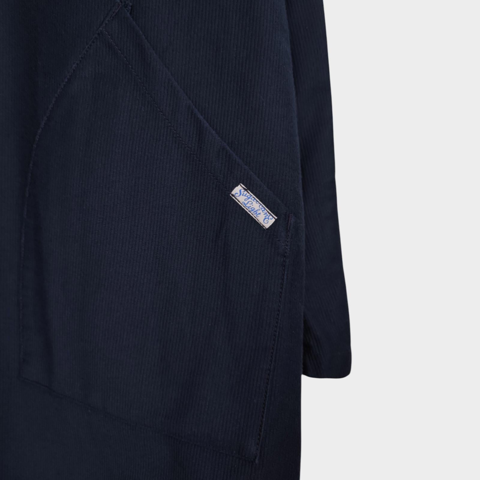 SUGAR CANE Men's Made in Japan Navy Heavyweight Moleskin Chore Coat Jacket