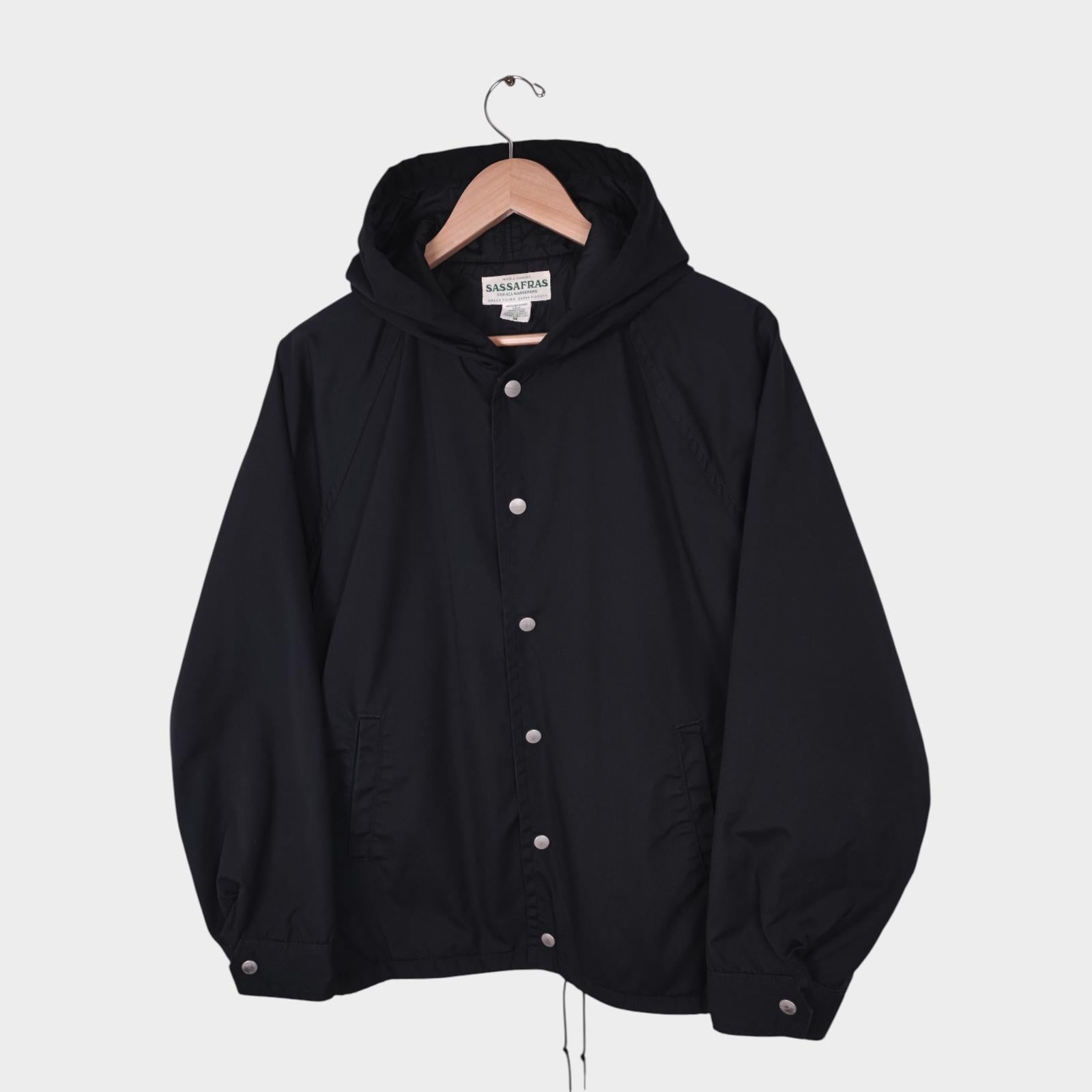 SASSAFRAS Men's Made in Japan Black Padded Bud Breaker Jacket