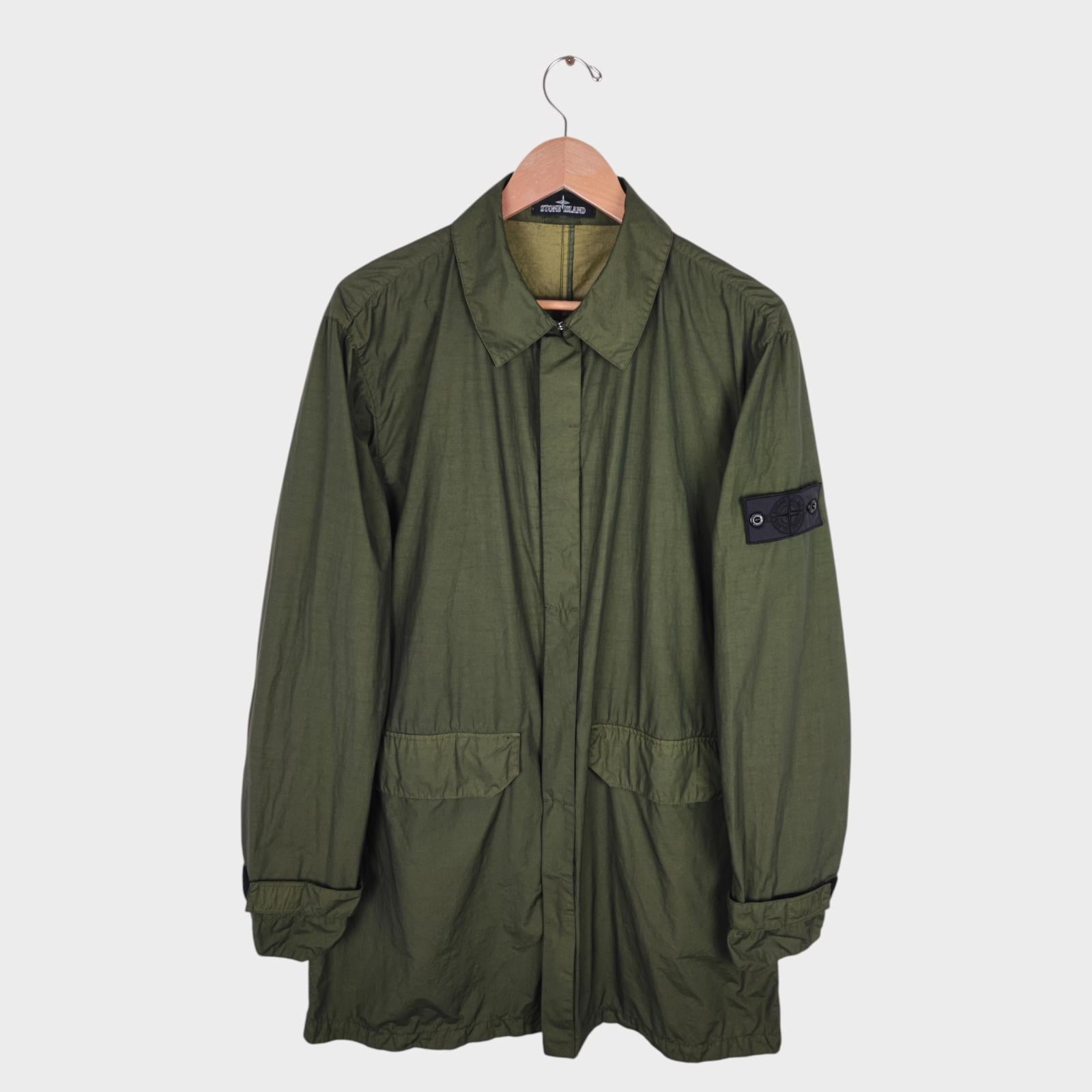 STONE ISLAND SHADOW PROJECT Men's Green Naslan Light Watro Mac Coat Jacket