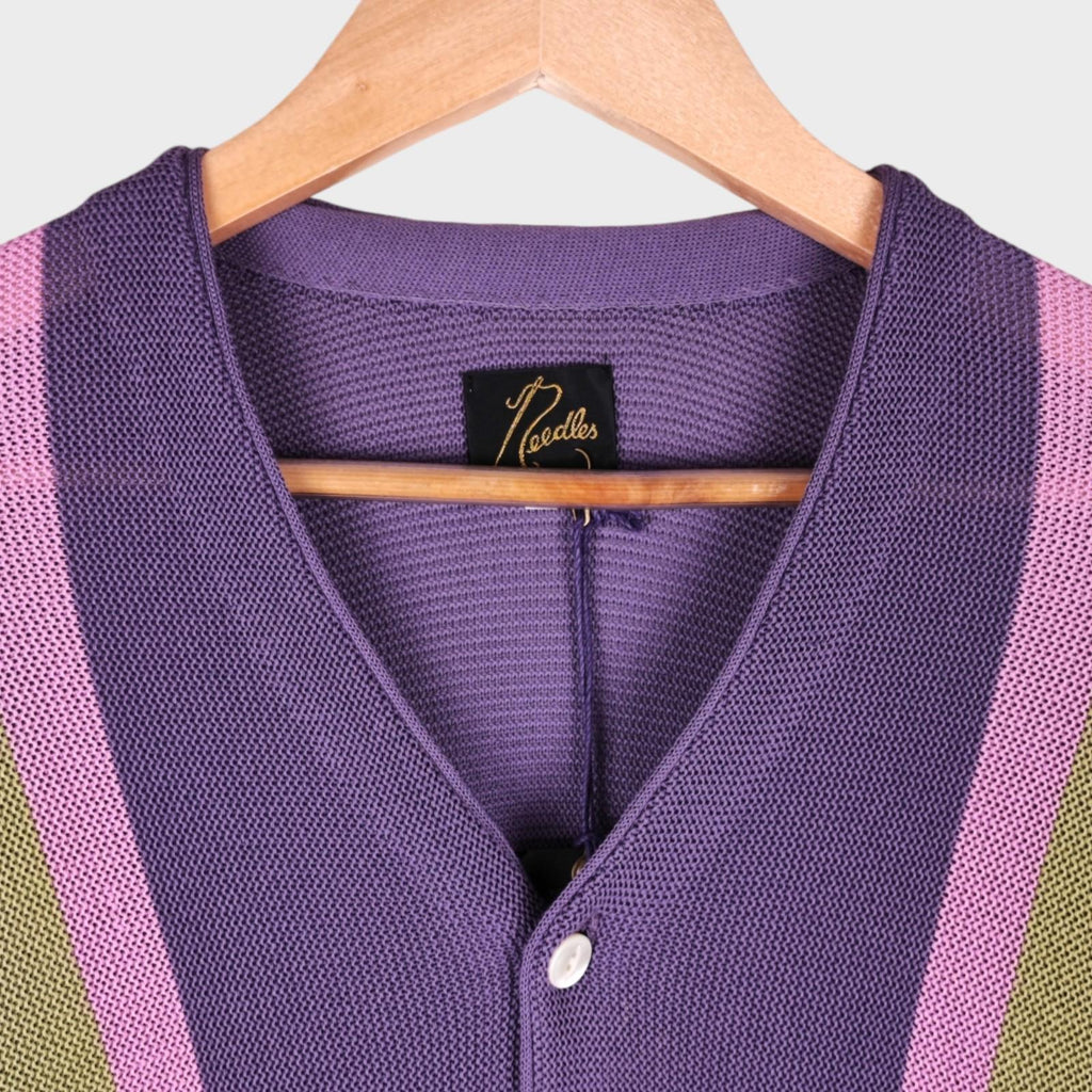 NEEDLES Men V-Neck Purl Stitch Made in Japan Cardigan